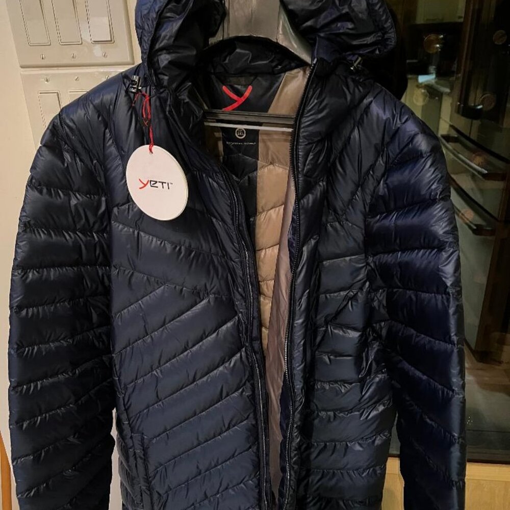 Yeti Mens Parson Down Jacket, MOOD INDIGO/SILVER MINK, XXXL MADE IN GERMANY